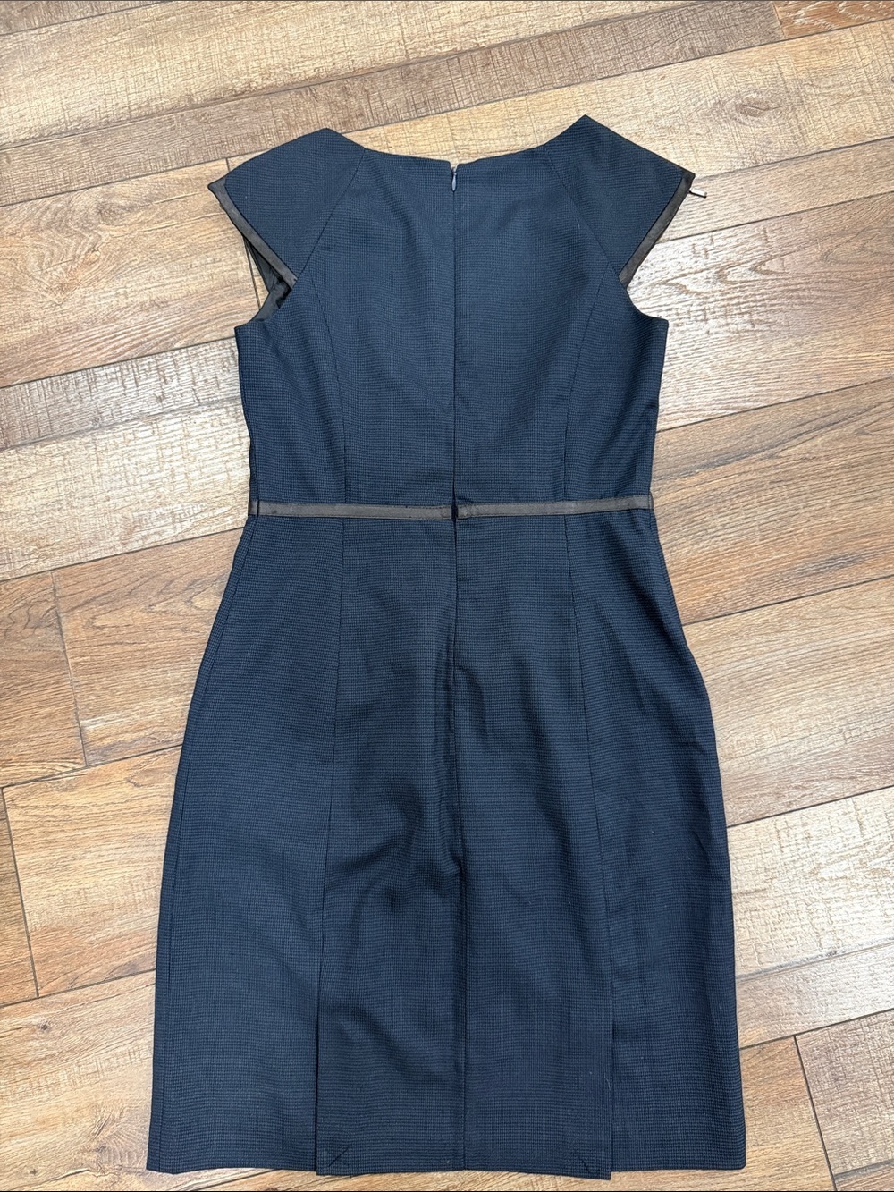 Worthington Navy Midi Sheath Dress with Brown Trim - Picture 2 of 2